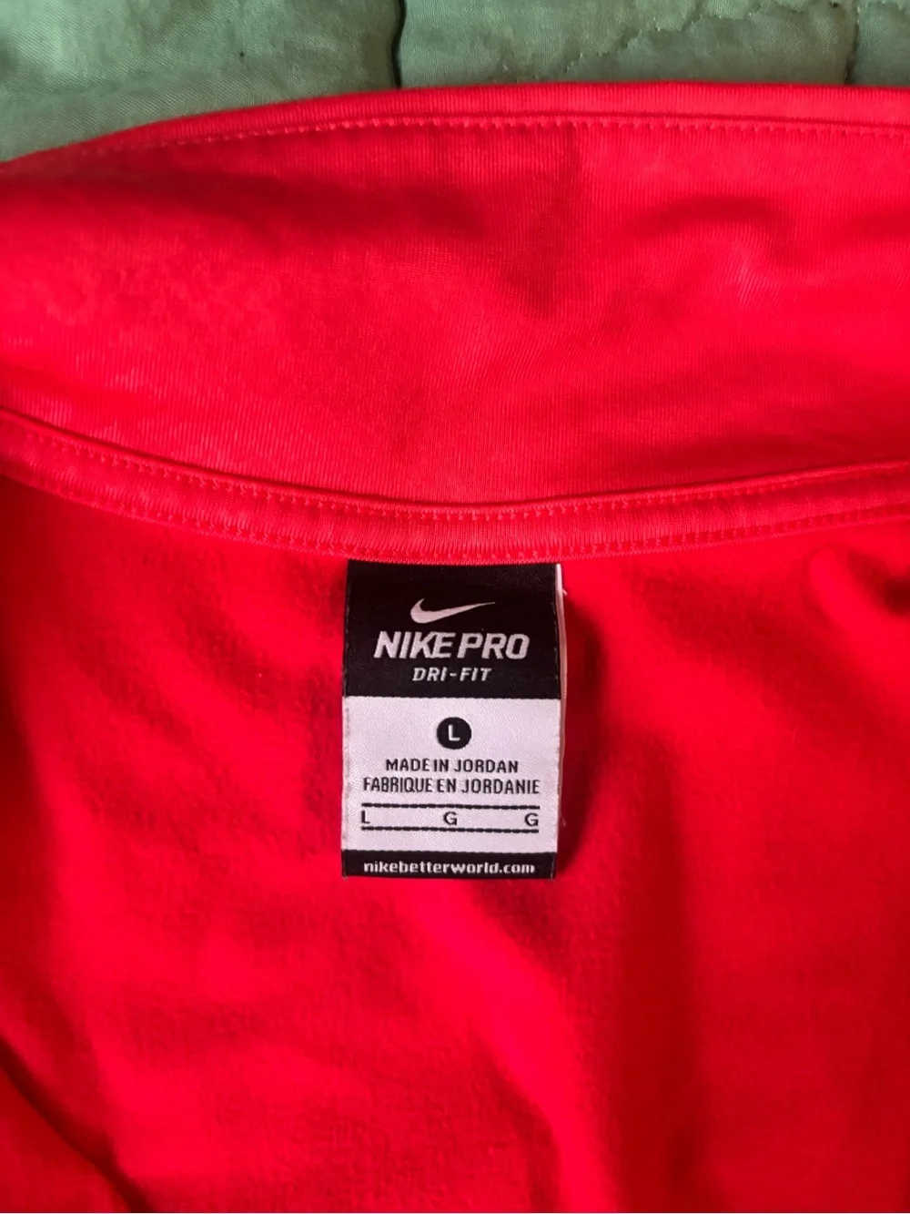 Nike Women's Coral Red Quarter-Zip Pullover